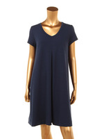 カジュアルブイネックデイワンピース