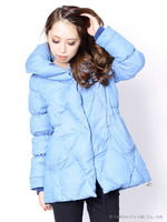 キルティングデニム風ダウンコート