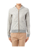 杢調スウェットダブルジップパーカ