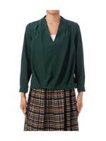 ドレープVネックブラウス