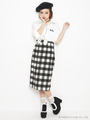 ブロックチェックペンシルスカート