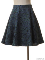 カラーラメジャガードフレアスカート