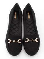 ゴールドビットフラットシューズ