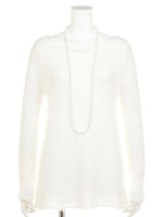 パールアクセ付ニットプル