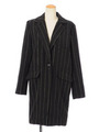 ピンストライプロングチェスターコート