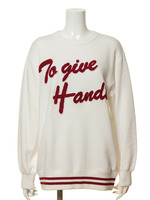 ワッペン刺繍スェットトップス