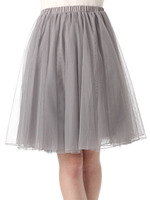 膝丈チュールスカート 