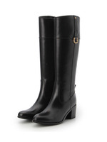 レザーバックルロングブーツ