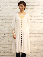 【Omekashi】刺繍ロングカーデ