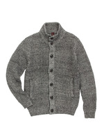 STONE WASHスタンドカラーカーディガンニット