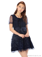 【LIZLISA】フロッキープリントワンピース