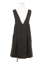 【Omekashi】ウール混ジャンバースカート