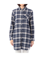 チェック柄チュニックネルブラウス