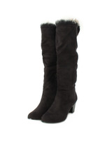 ファースウェードロングブーツ