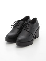 ラバーソールレースアップ厚底マニッシュシューズ