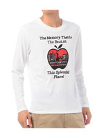 リンゴプリント長袖Tシャツ