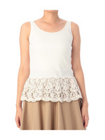レースペプラムタンクトップ
