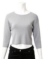 レーヨンナイロンクロップドニット