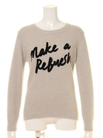 ロゴプリントニットプルオーバー