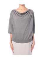 衿開きドルマンニット