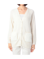 配色ポケットラグランニットカーディガン