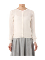 アンゴラ混クルーカーディガン