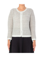 ラメ使いクルーネックニットカーディガン