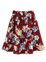 レトロフラワーミディスカート