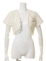 裏レースフェイクファーボレロ