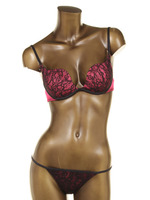 BK　Lace　CordブラTバックセット