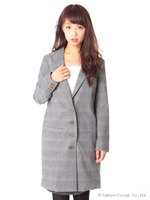 グレンチェックチェスターコート