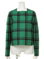 【GREED】Compression　Wool　Check　Short　Blouse