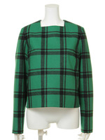【GREED】Compression　Wool　Check　Short　Blouse