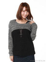 【SET】バイカラーアゼプルオーバー×タンク