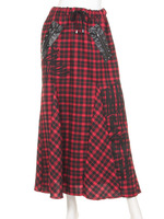 チェックロングスカート