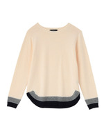 配色変わり編みニット