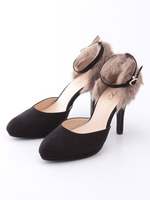 【LeChione】バックファーセパレートパンプス