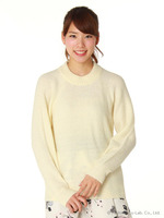 アルパカ混クルーネックプルオーバー