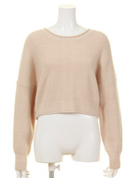 バックオープンニットプルオーバー