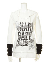 スタッズネコ耳フードスエット