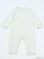 moco moco ボーダーbabyロンパース