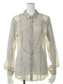 【FREE　PEOPLE】GLITTERS　BUTTONDOWN　TOP　レースブラウス