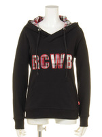 チェック アップリケッケッケ パーカー