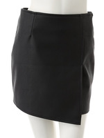 【CEDNIE】フェイクレザー巻きスカート