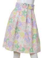 フラワーウエストタックスカート