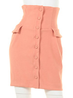 フロントボタンタイトスカート