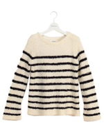 ボーダーシャギーニットプルオーバー