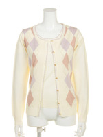 アーガイル柄ニットアンサンブル