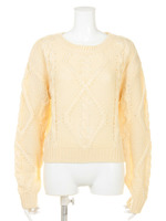 ケーブルニットP/O