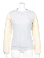 パール付き袖レースプル